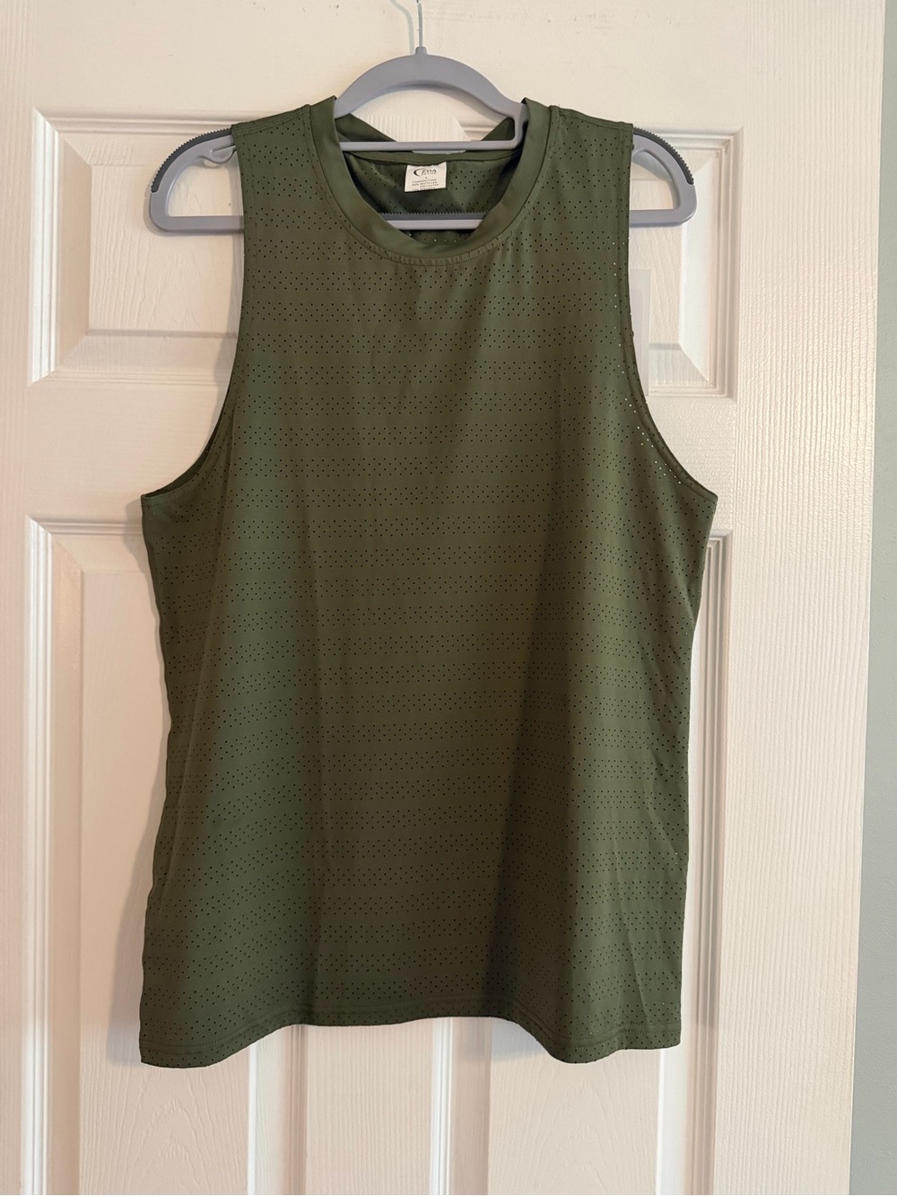 ZYIA Active Chill Athletic Olive Green Perforated Tank